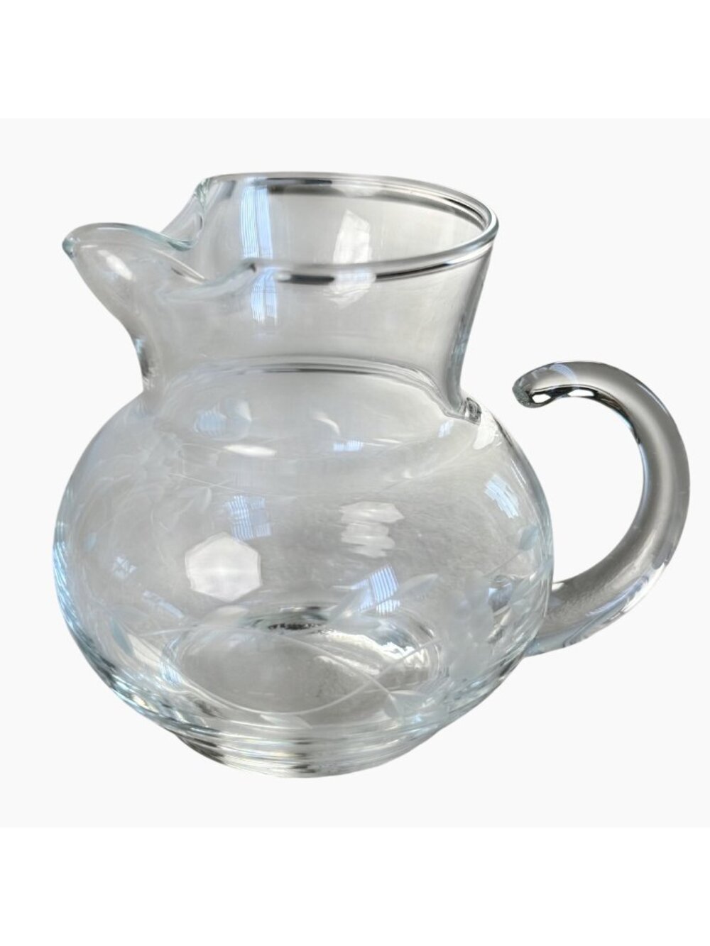 Vintage Princess House Crystal Mini Pitcher Creamer 3.5" Tall Clear Glass EUC